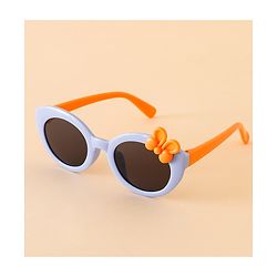 Babyhug Solid Round Frame Sunglasses with Bow Applique - Pink