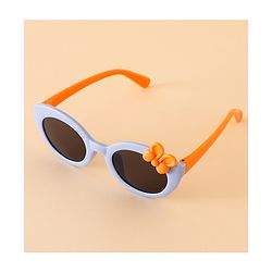 Babyhug Solid Round Frame Sunglasses with Bow Applique - Pink