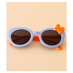 Babyhug Solid Round Frame Sunglasses with Bow Applique - Pink