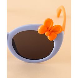 Babyhug Solid Round Frame Sunglasses with Bow Applique - Pink