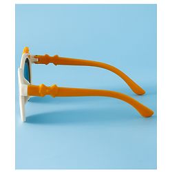 Babyhug Solid Coloured Sunglasses With Flower Applique - Beige