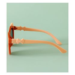 Babyhug Solid Coloured Sunglasses With Flower Applique - Beige
