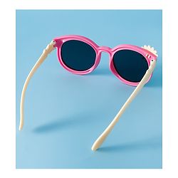Babyhug Solid Coloured Sunglasses With Flower Applique - Beige