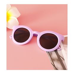 Babyhug Solid Coloured Round Shaped  Sunglasses  - Purple