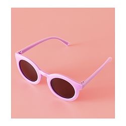 Babyhug Solid Coloured Round Shaped  Sunglasses  - Purple