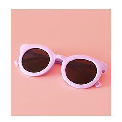 Babyhug Solid Coloured Round Shaped  Sunglasses  - Purple