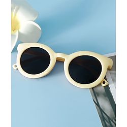 Babyhug Solid Coloured Round Shaped  Sunglasses  - Purple