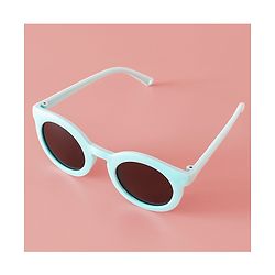 Babyhug Solid Coloured Round Shaped  Sunglasses  - Purple