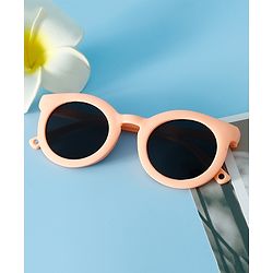 Babyhug Solid Coloured Round Shaped  Sunglasses  - Purple