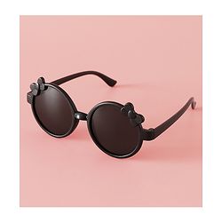 Babyhug Solid Coloured Sunglasses With Bow Applique -Black