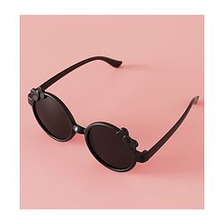 Babyhug Solid Coloured Sunglasses With Bow Applique -Black