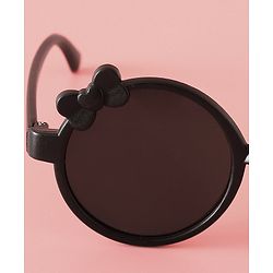 Babyhug Solid Coloured Sunglasses With Bow Applique -Black