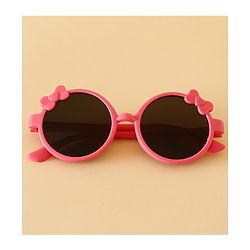 Babyhug Solid Coloured Sunglasses With Bow Applique -Black