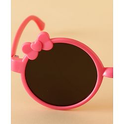 Babyhug Solid Coloured Sunglasses With Bow Applique -Black