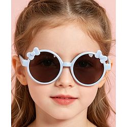 Babyhug Solid Coloured Sunglasses With Bow Applique -Black