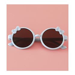 Babyhug Solid Coloured Sunglasses With Bow Applique -Black