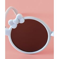 Babyhug Solid Coloured Sunglasses With Bow Applique -Black