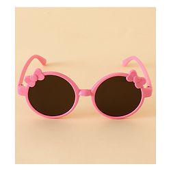 Babyhug Solid Coloured Sunglasses With Bow Applique -Black