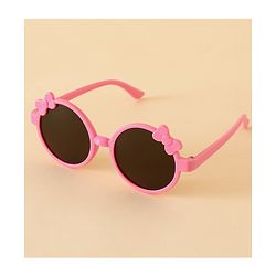 Babyhug Solid Coloured Sunglasses With Bow Applique -Black