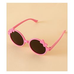 Babyhug Solid Coloured Sunglasses With Bow Applique -Black