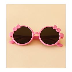 Babyhug Solid Coloured Sunglasses With Bow Applique -Black