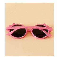 Babyhug Solid Coloured Sunglasses With Bow Applique -Black