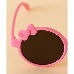 Babyhug Solid Coloured Sunglasses With Bow Applique -Black
