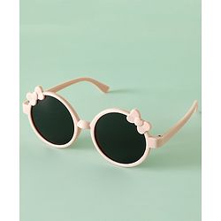 Babyhug Solid Coloured Sunglasses With Bow Applique -Black