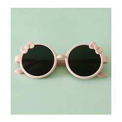 Babyhug Solid Coloured Sunglasses With Bow Applique -Black