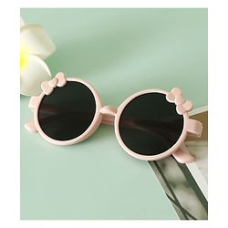 Babyhug Solid Coloured Sunglasses With Bow Applique -Black