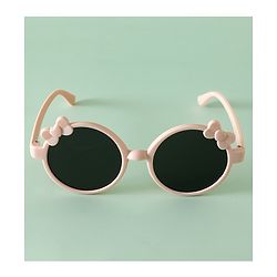 Babyhug Solid Coloured Sunglasses With Bow Applique -Black