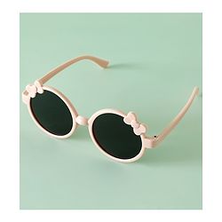 Babyhug Solid Coloured Sunglasses With Bow Applique -Black