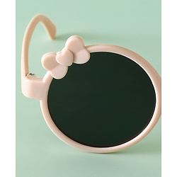 Babyhug Solid Coloured Sunglasses With Bow Applique -Black