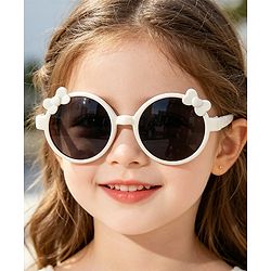 Babyhug Solid Coloured Sunglasses With Bow Applique -Black