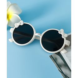 Babyhug Solid Coloured Sunglasses With Bow Applique -Black