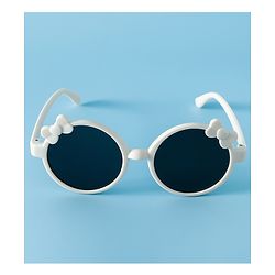 Babyhug Solid Coloured Sunglasses With Bow Applique -Black
