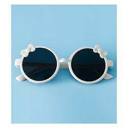 Babyhug Solid Coloured Sunglasses With Bow Applique -Black