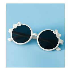 Babyhug Solid Coloured Sunglasses With Bow Applique -Black
