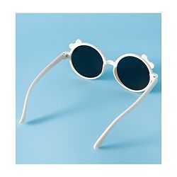 Babyhug Solid Coloured Sunglasses With Bow Applique -Black