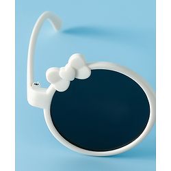 Babyhug Solid Coloured Sunglasses With Bow Applique -Black