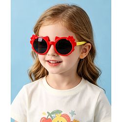 Babyhug Solid Coloured Sunglasses With Bow Design - Red