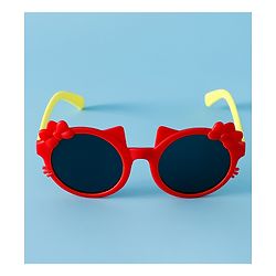 Babyhug Solid Coloured Sunglasses With Bow Design - Red