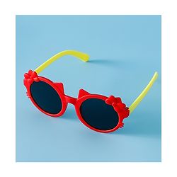 Babyhug Solid Coloured Sunglasses With Bow Design - Red