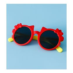 Babyhug Solid Coloured Sunglasses With Bow Design - Red