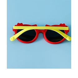 Babyhug Solid Coloured Sunglasses With Bow Design - Red