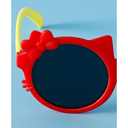 Babyhug Solid Coloured Sunglasses With Bow Design - Red