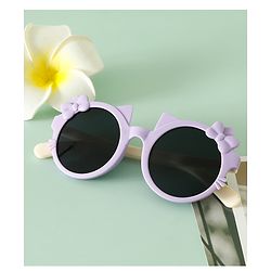 Babyhug Solid Coloured Sunglasses With Bow Design - Red