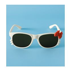 Babyhug Solid Coloured Sunglasses With Bow Design - Beige