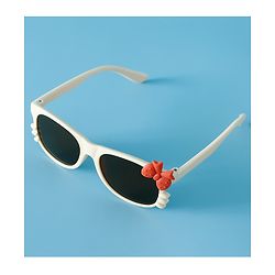 Babyhug Solid Coloured Sunglasses With Bow Design - Beige