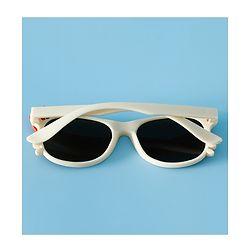 Babyhug Solid Coloured Sunglasses With Bow Design - Beige